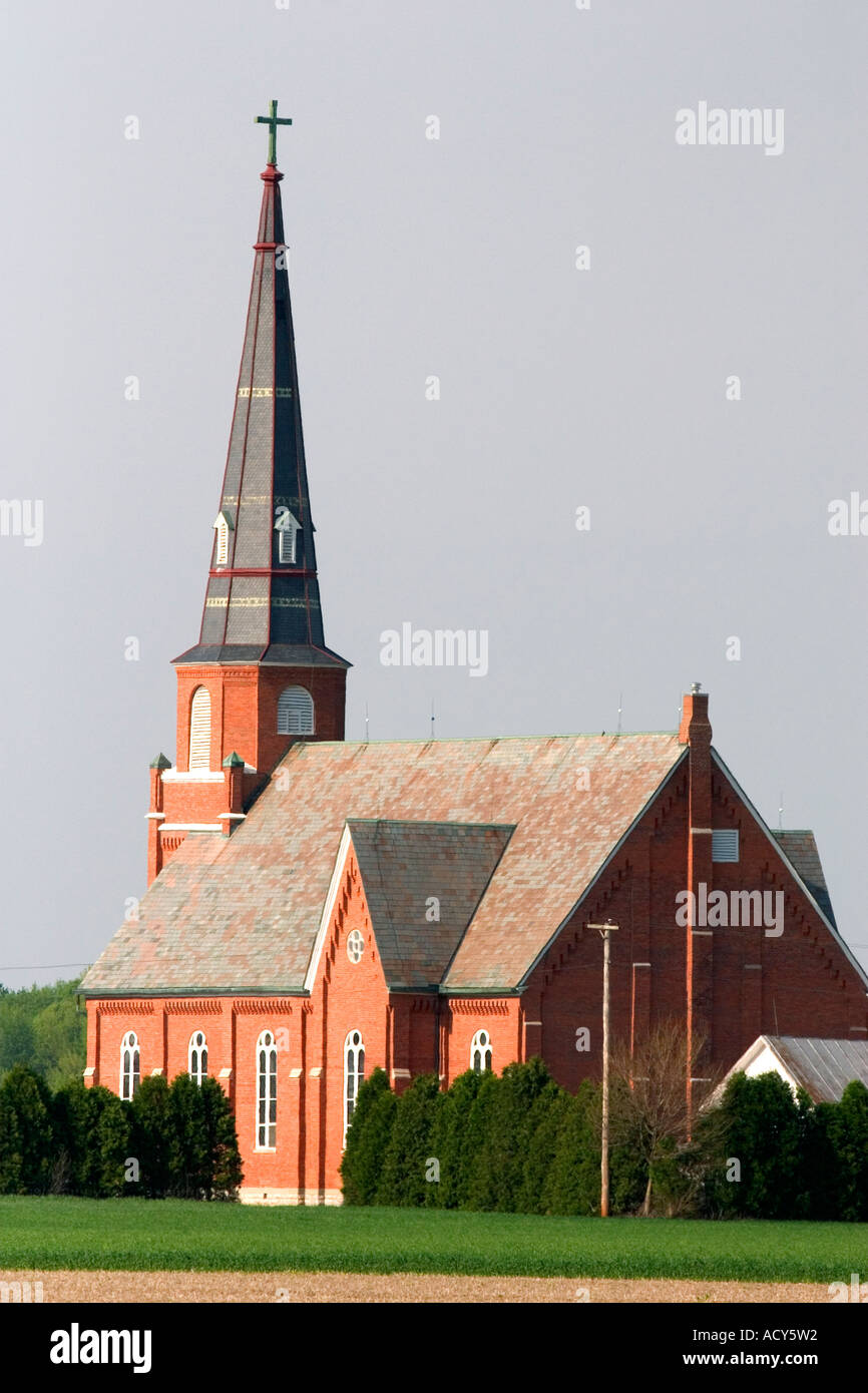 Sacred Heart Catholic church à New Bavaria, Ohio. Banque D'Images