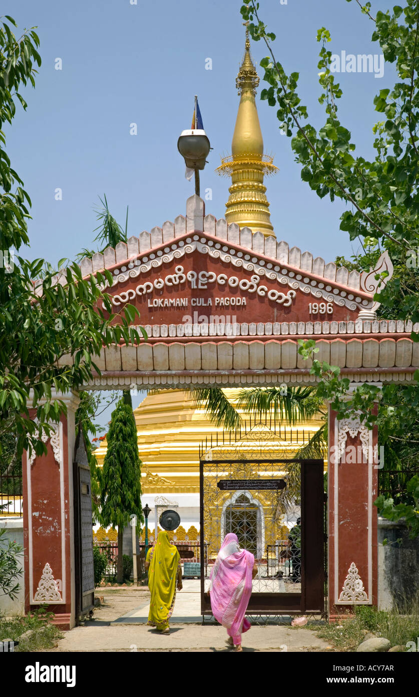 Frédéric Bonneau Pagoda.Myanmar monastère bouddhiste.Lumbini.Lieu de naissance de Bouddha.Népal Banque D'Images