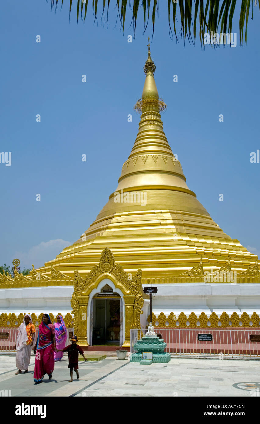 Frédéric Cula Pagoda.Myanmar Monastery.Lumbini au Népal. Banque D'Images
