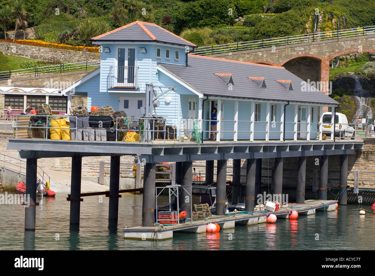 Île de Wight Ventnor beach Île de Wight marina Pêche Haven Ventnor Banque D'Images