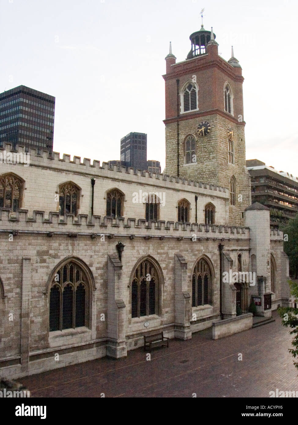 St Giles Cripplegate' sans Église dans la ville de Londres GO UK Banque D'Images