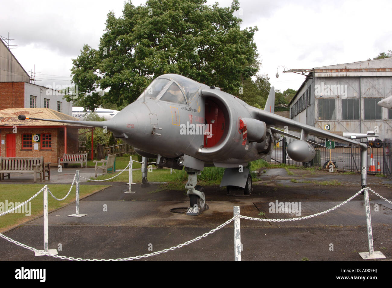Prototype Hawker Harrier jump jet 1964 XP984, maintenant à Brooklands Museum Banque D'Images
