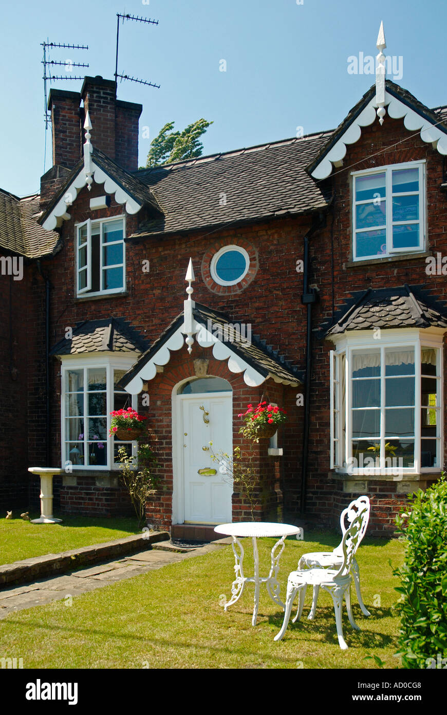 White Rose Cottage dans Swettenham Cheshire UK Banque D'Images