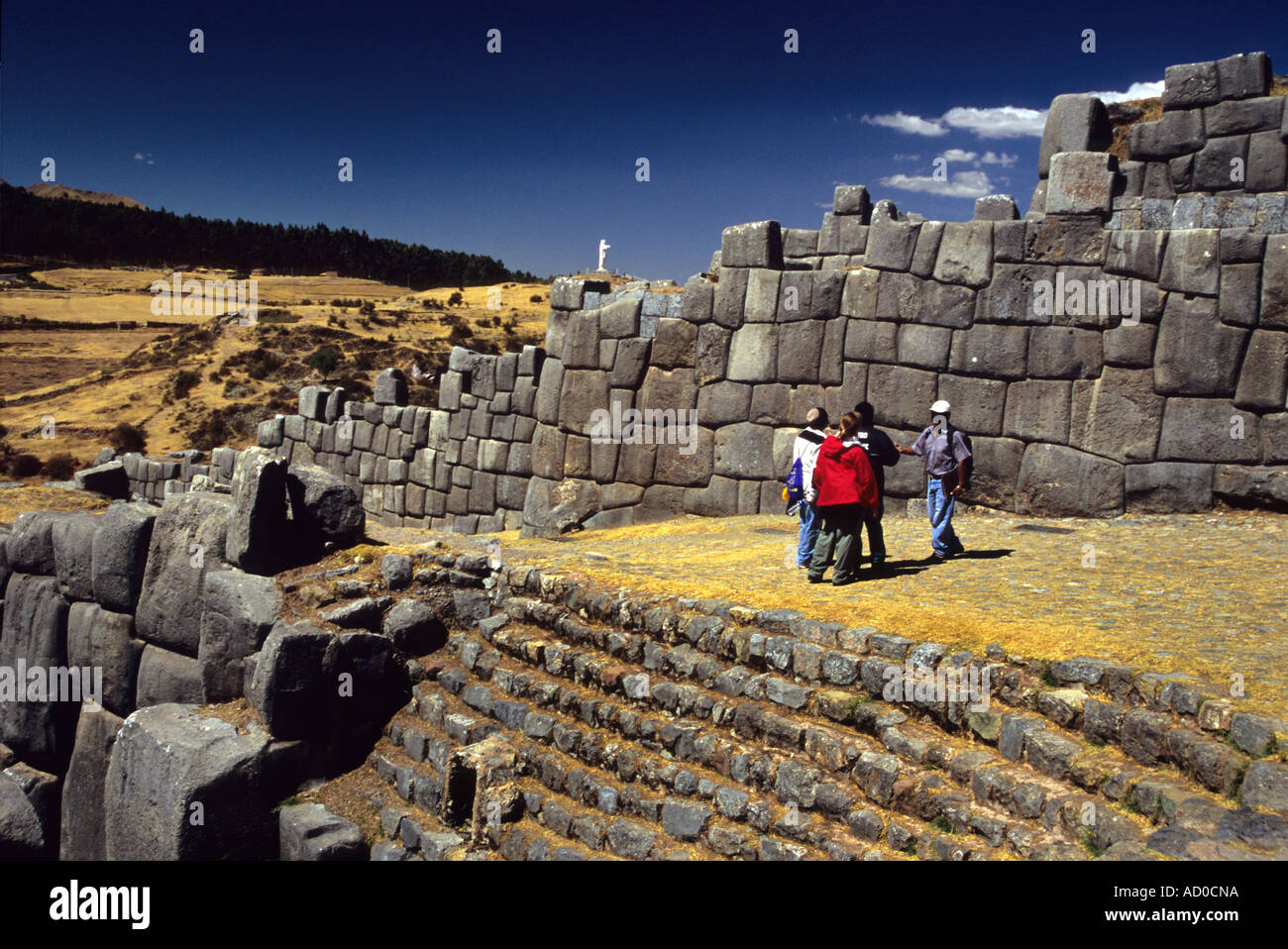 Forteresse Inca Saqsaywaman, Cusco, Pérou Banque D'Images