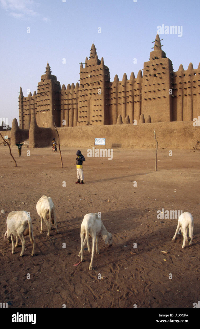 Grande Mosquée - Djenne, MALI Banque D'Images