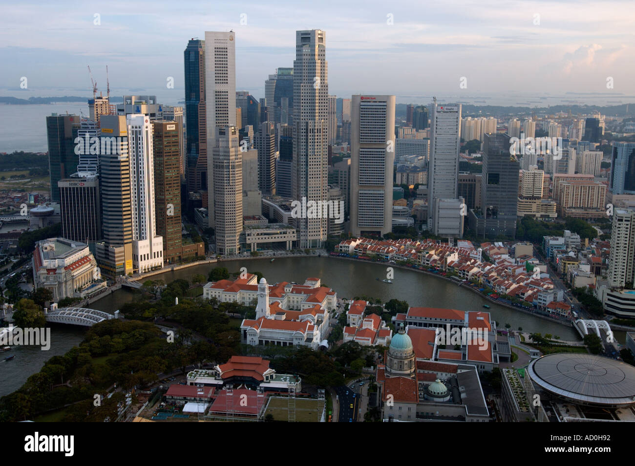 Vue aérienne de Voile Key à Singapour Banque D'Images