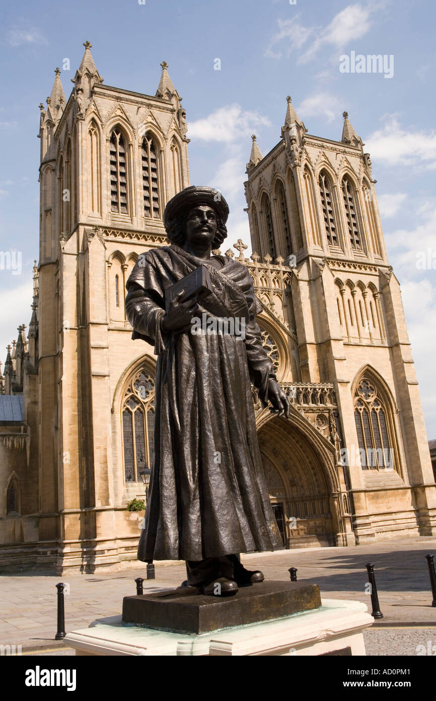 La cathédrale de Bristol en Angleterre statue de Raja Rammohun Roy érudit Bengali Banque D'Images