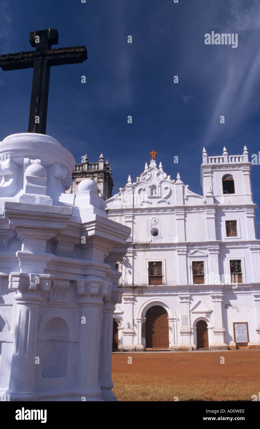 Église de St Thomas l'Apôtre Aldona Goa Inde Banque D'Images