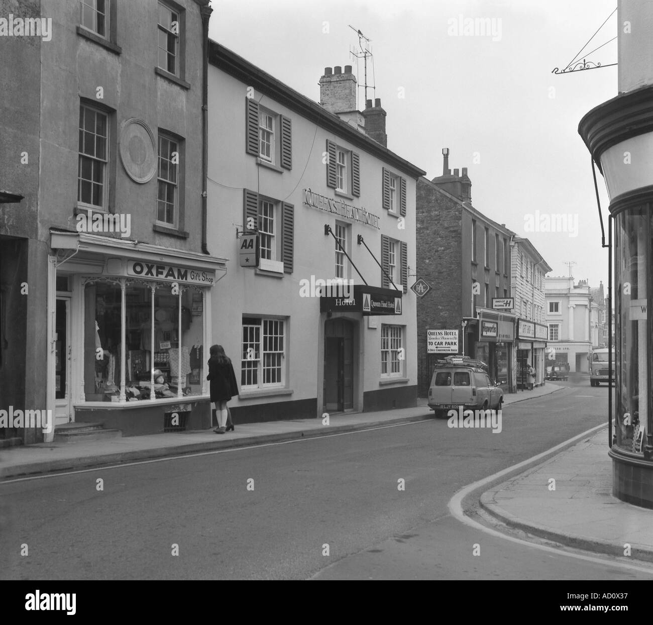 Queens Head Tavistock Devon 1974 en 6x6 Nombre 0058 Banque D'Images