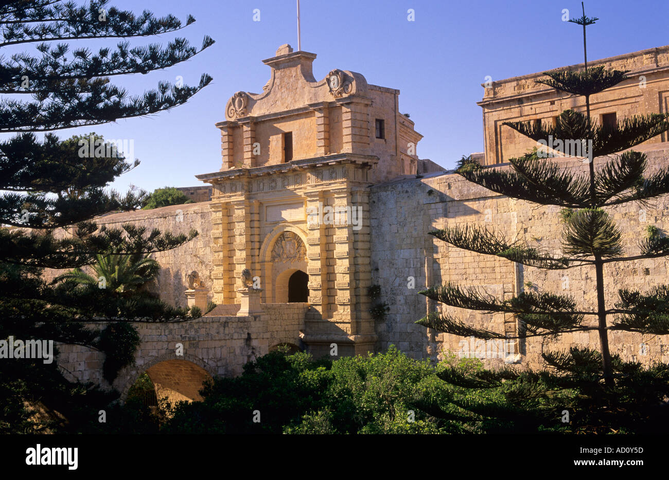 La porte principale de Mdina Malte Banque D'Images