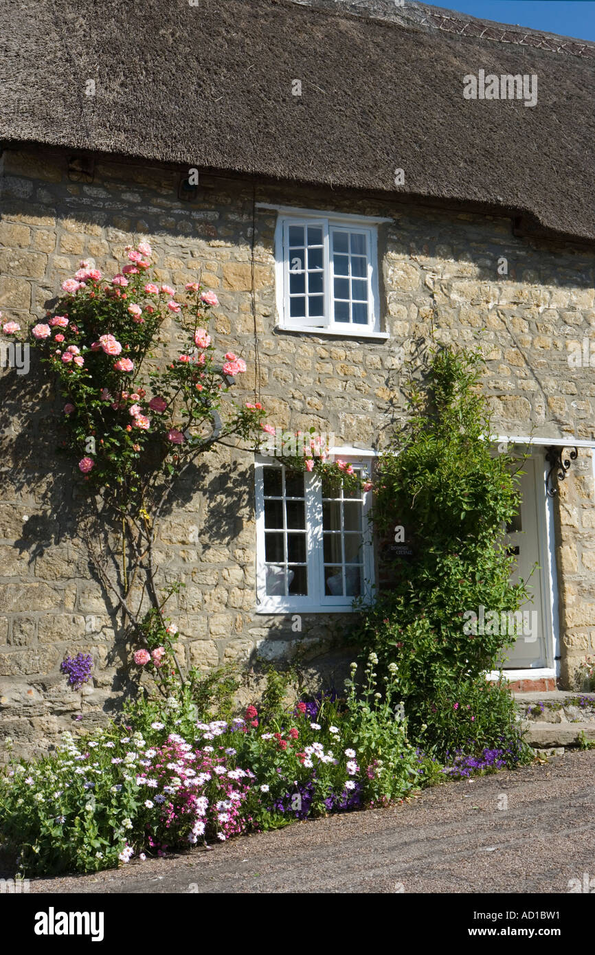 Cottage, Burton Bradstock, Dorset, UK Banque D'Images