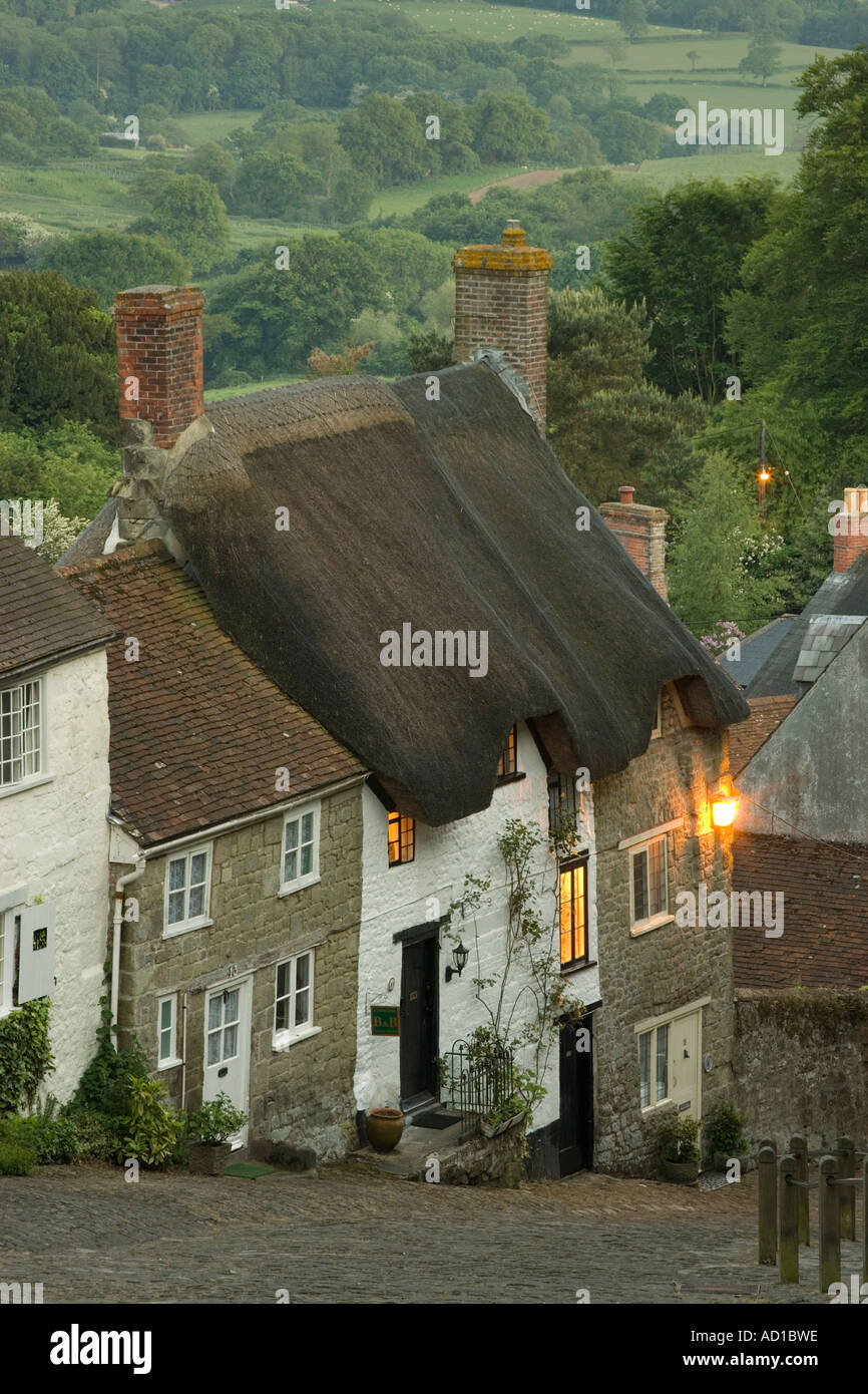 Gold Hill, Shaftesbury, Dorset, England, UK Banque D'Images