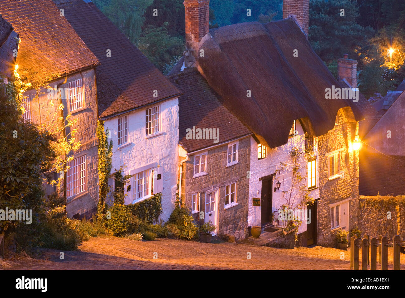 Gold Hill, Shaftesbury, Dorset, England, UK Banque D'Images