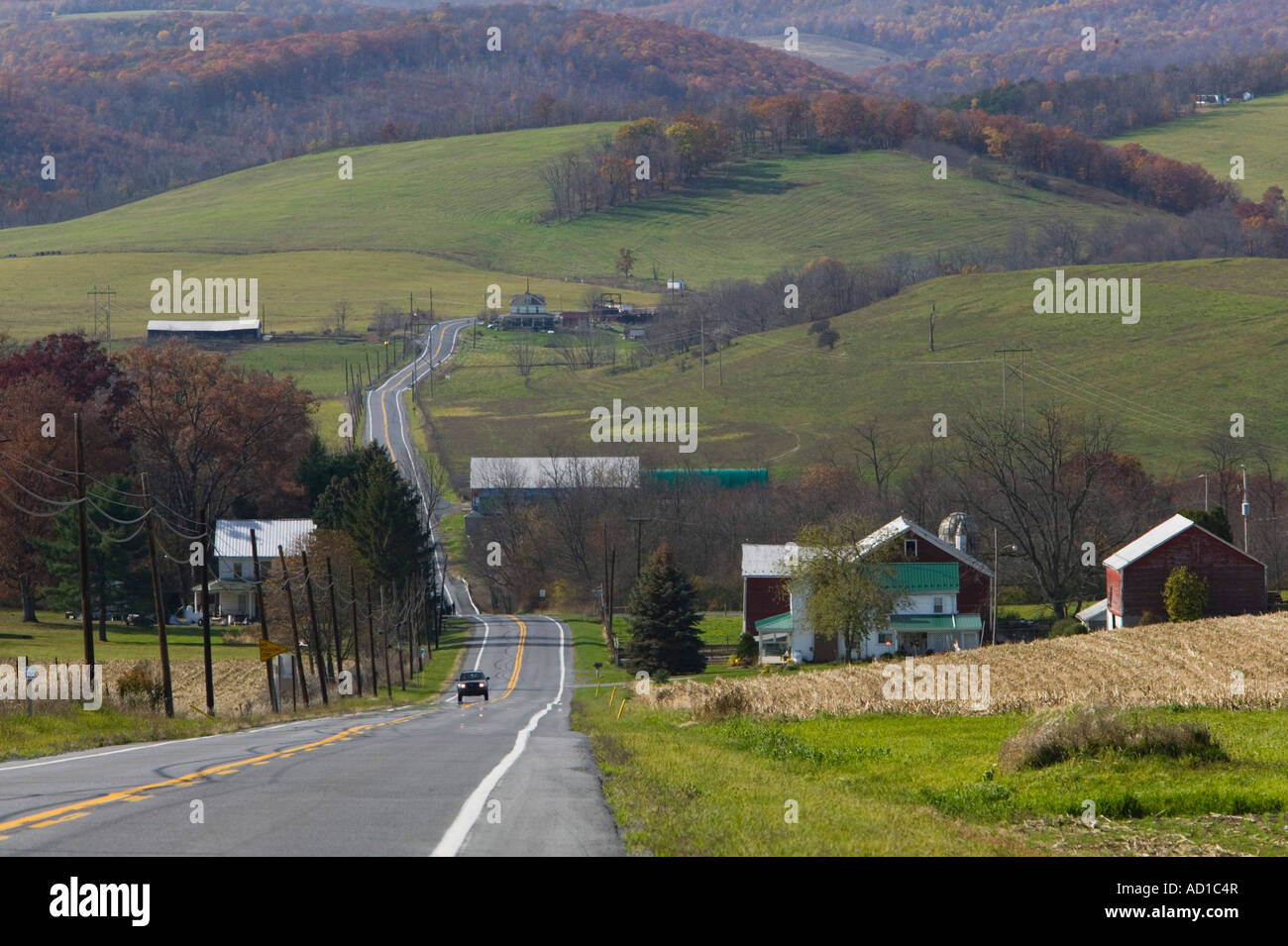 L'Allegheny Mountain Farm, Shellsburg, Pennsylvania, USA Banque D'Images