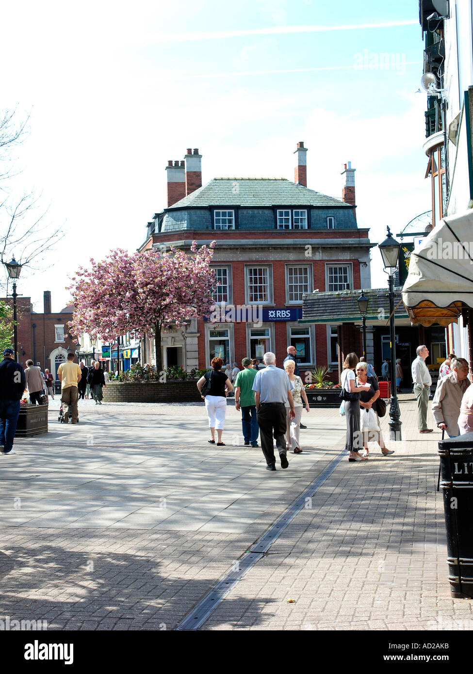 "La rue de l'Église' Poulton-le-Fylde Banque D'Images