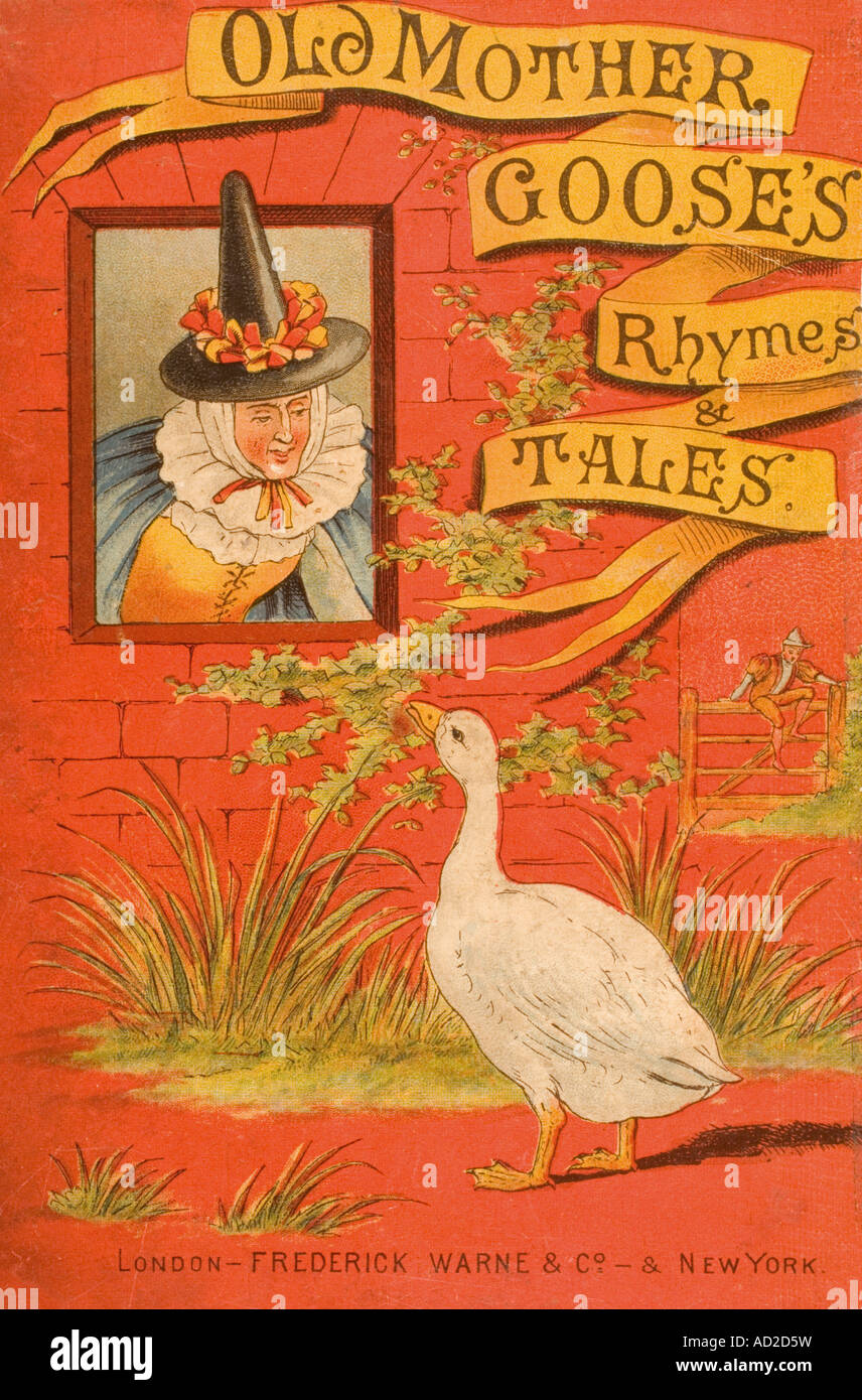 Couvrir d'Old Mother Goose s rimes et Contes Banque D'Images