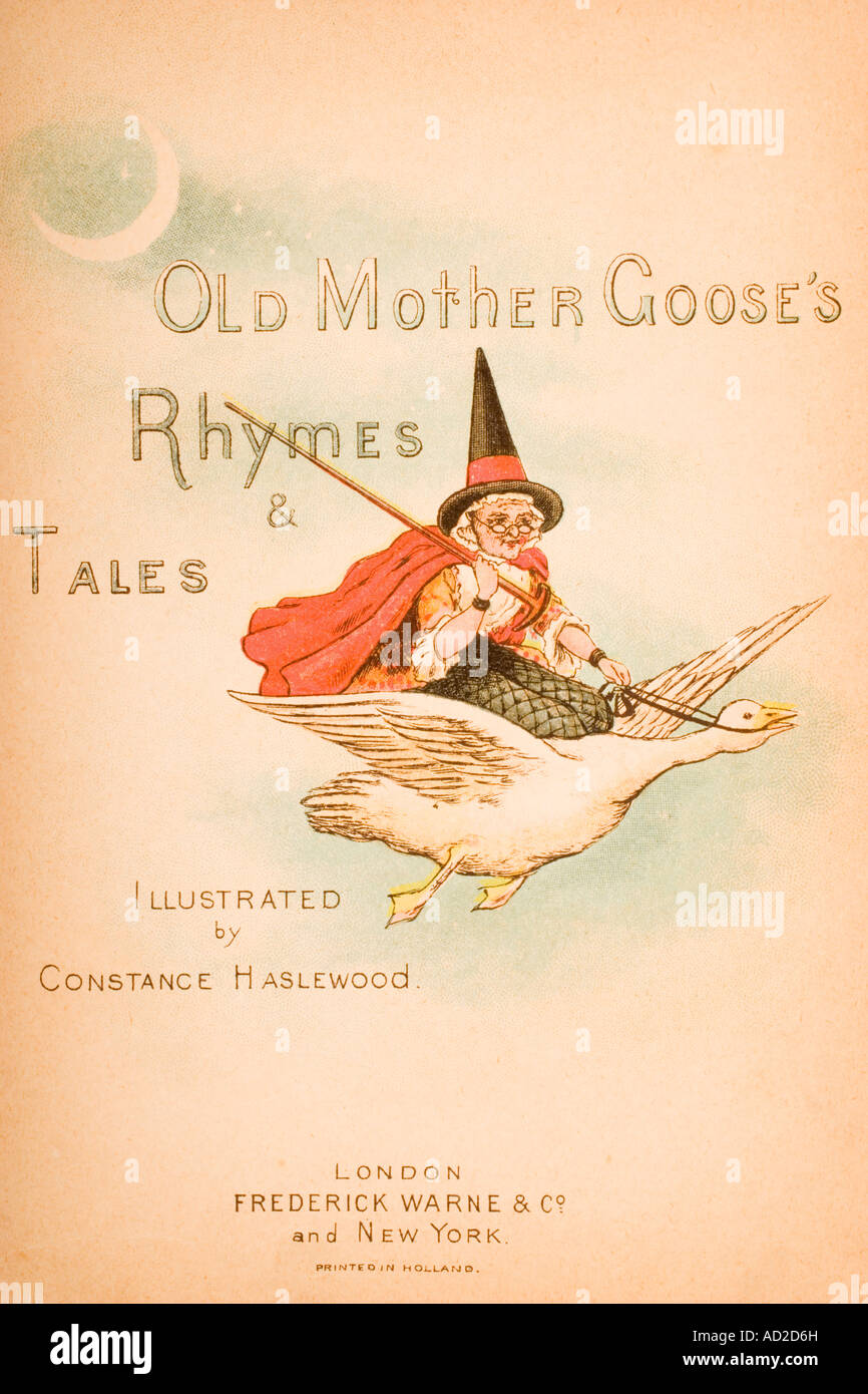 Page de titre à partir de la vieille mère Goose s rimes et Contes Banque D'Images