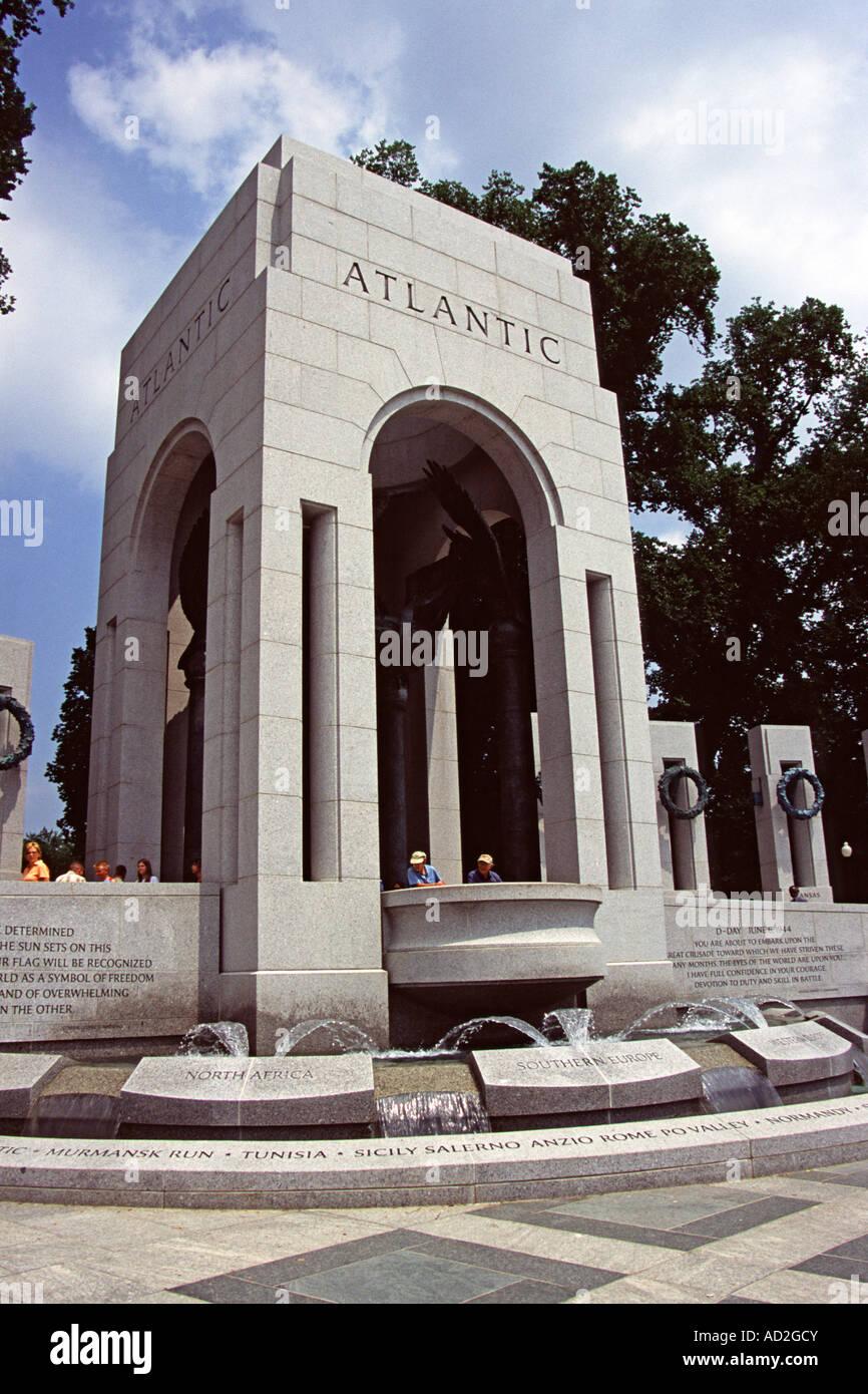 Pavillon Atlantique ou d'arcade, National World War II Memorial, le National Mall, Washington, DC, USA Banque D'Images