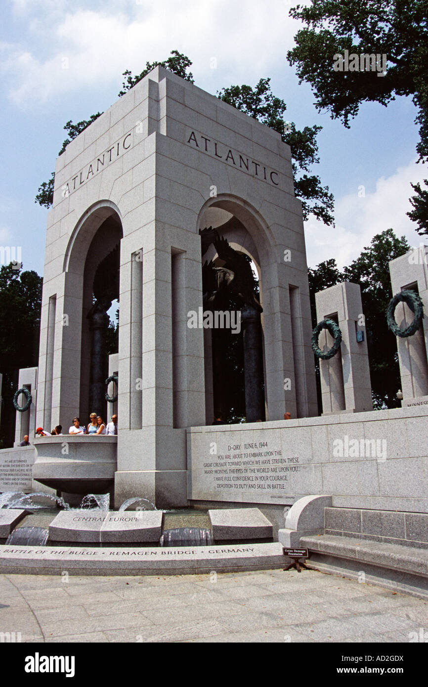 Pavillon Atlantique ou d'arcade, National World War II Memorial, le National Mall, Washington, DC, USA Banque D'Images