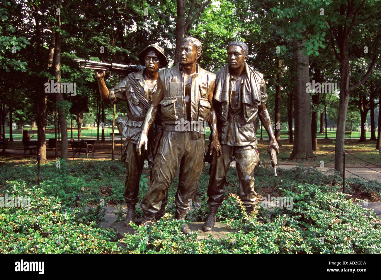 Statue des trois soldats, aussi les trois soldats, le Vietnam Veterans Memorial, Washington, DC, USA Banque D'Images