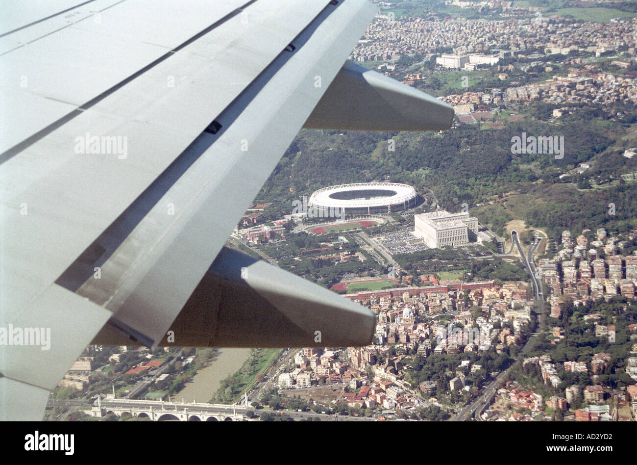 Plane View Rome Aerial view wing rome from Banque de photographies et d’images à haute ...