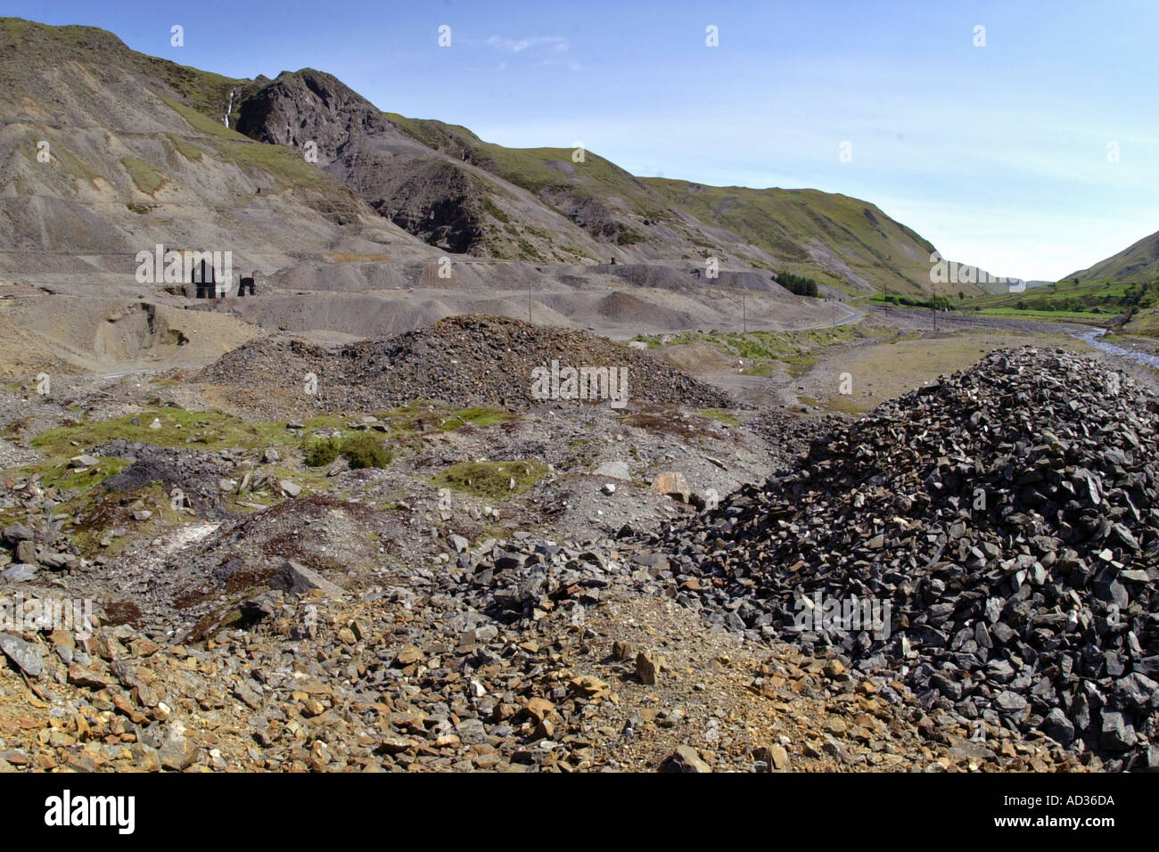 L'ancienne mine de plomb Cwmystwyth dans la haute vallée de l'Ystwyth Afon près de Aberystwyth, Ceredigion Mid Wales UK Banque D'Images