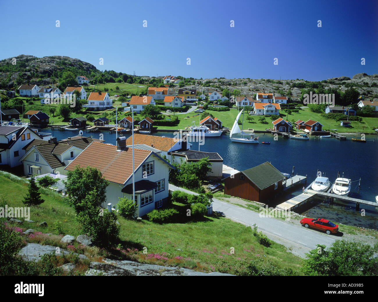 Village de Fjällbacka dans Bohuslän sur la côte ouest de la Suède Banque D'Images