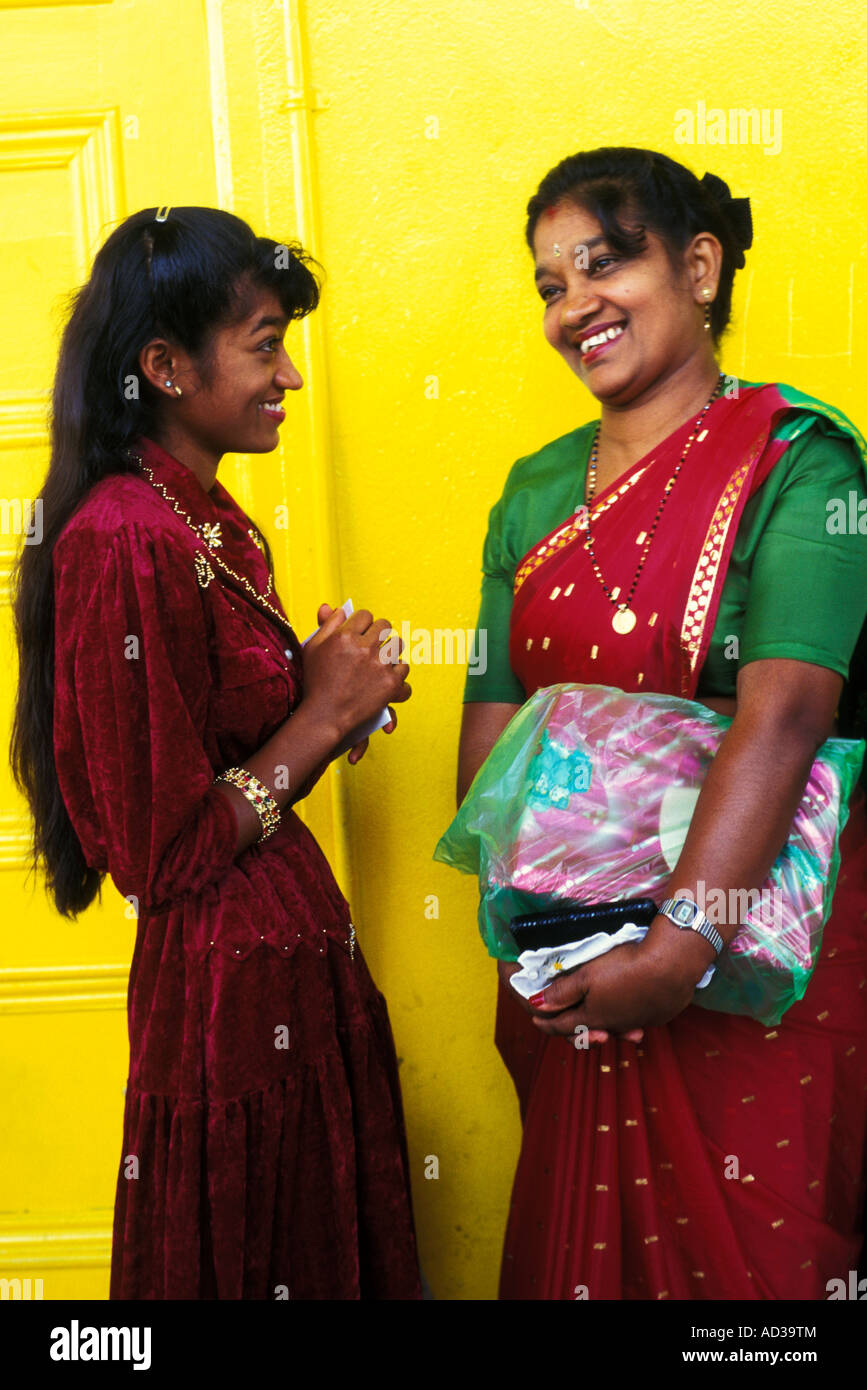 Les femmes indiennes à Navua, Fidji Banque D'Images