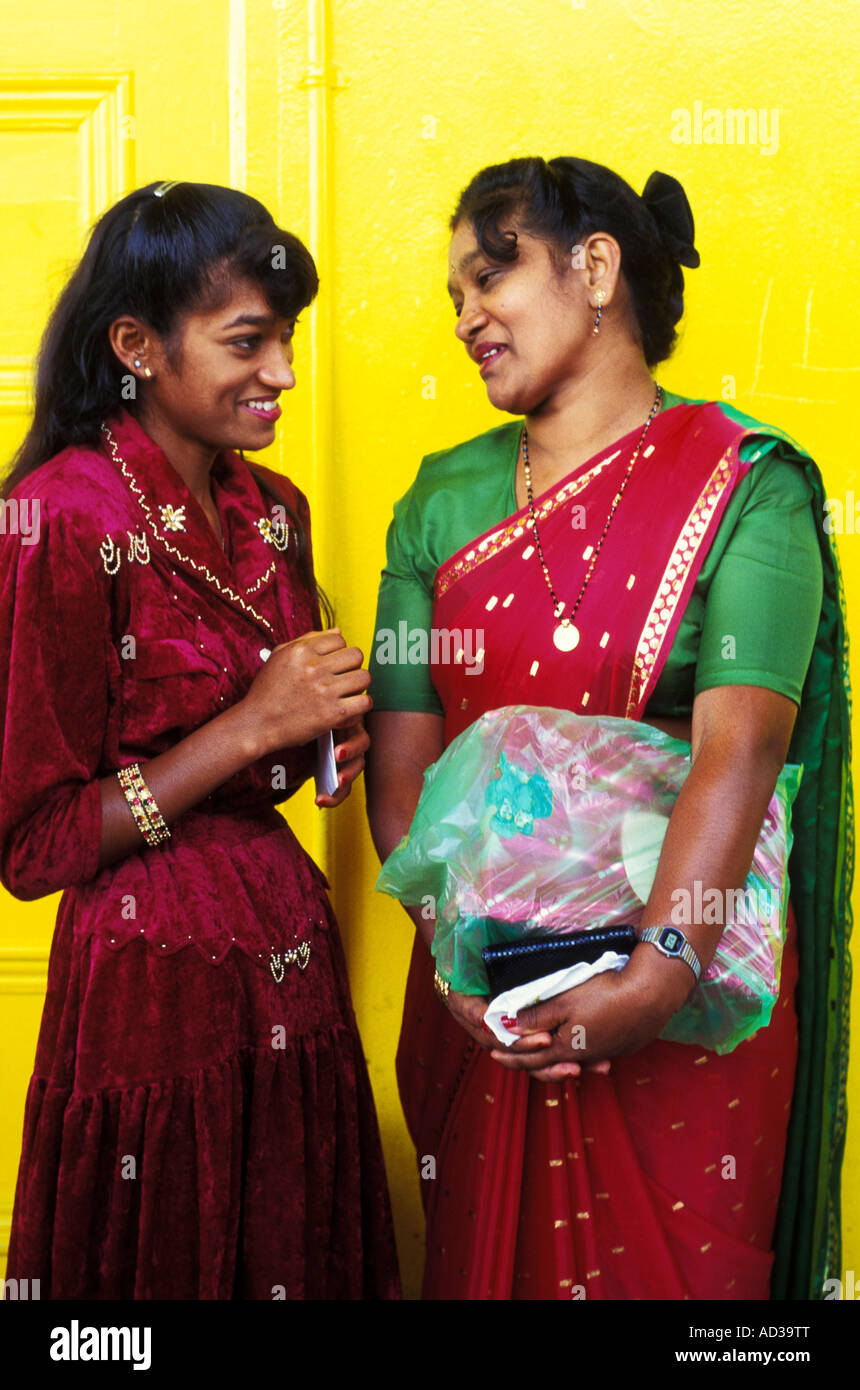 Les femmes indiennes à Navua, Fidji Banque D'Images