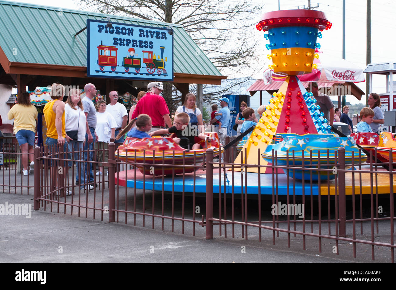 Pigeon Forge manèges de carnaval Banque D'Images