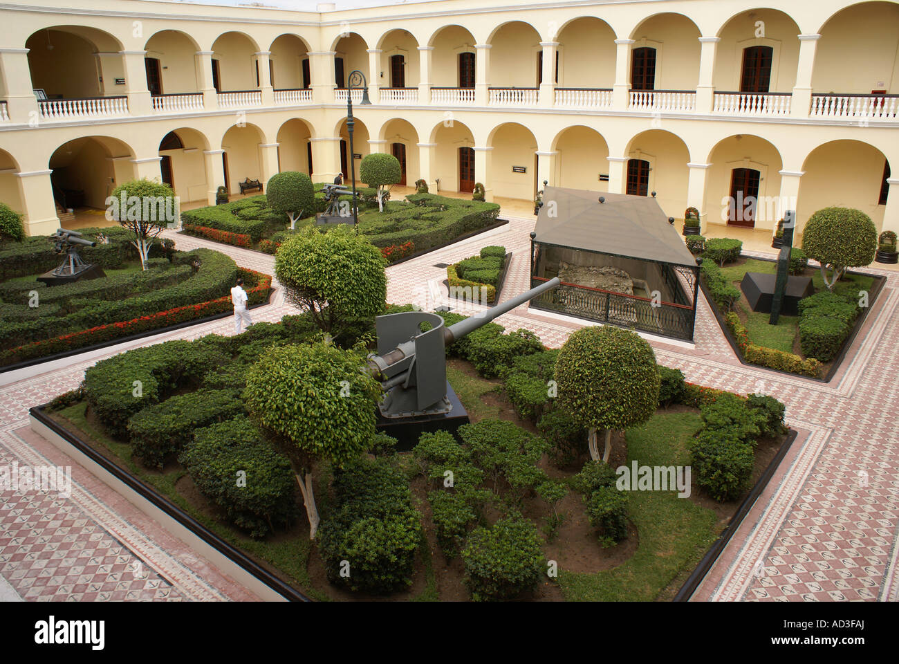 Cour de l'histoire Naval Museum, Veracruz, Mexique Banque D'Images