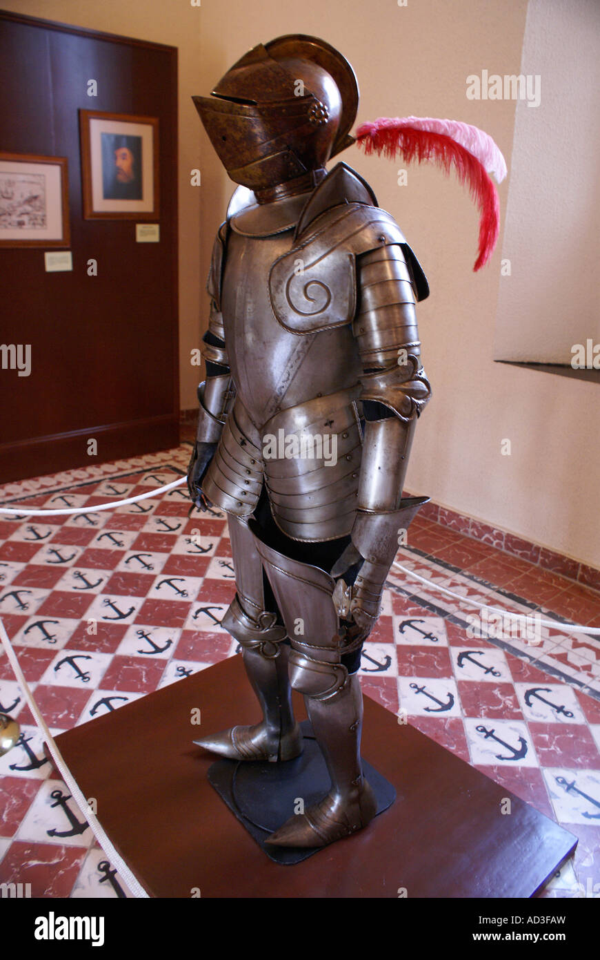Fonction de l'espagnol Armor, Musée d'histoire navale, Veracruz, Mexique Banque D'Images