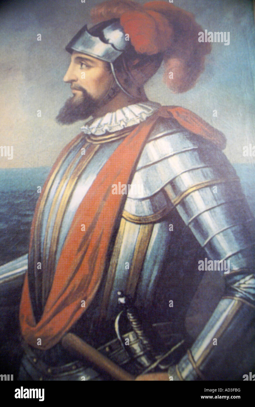 Portrait de l'explorateur espagnol et conquistador Vasco Nunez de Balboa Banque D'Images