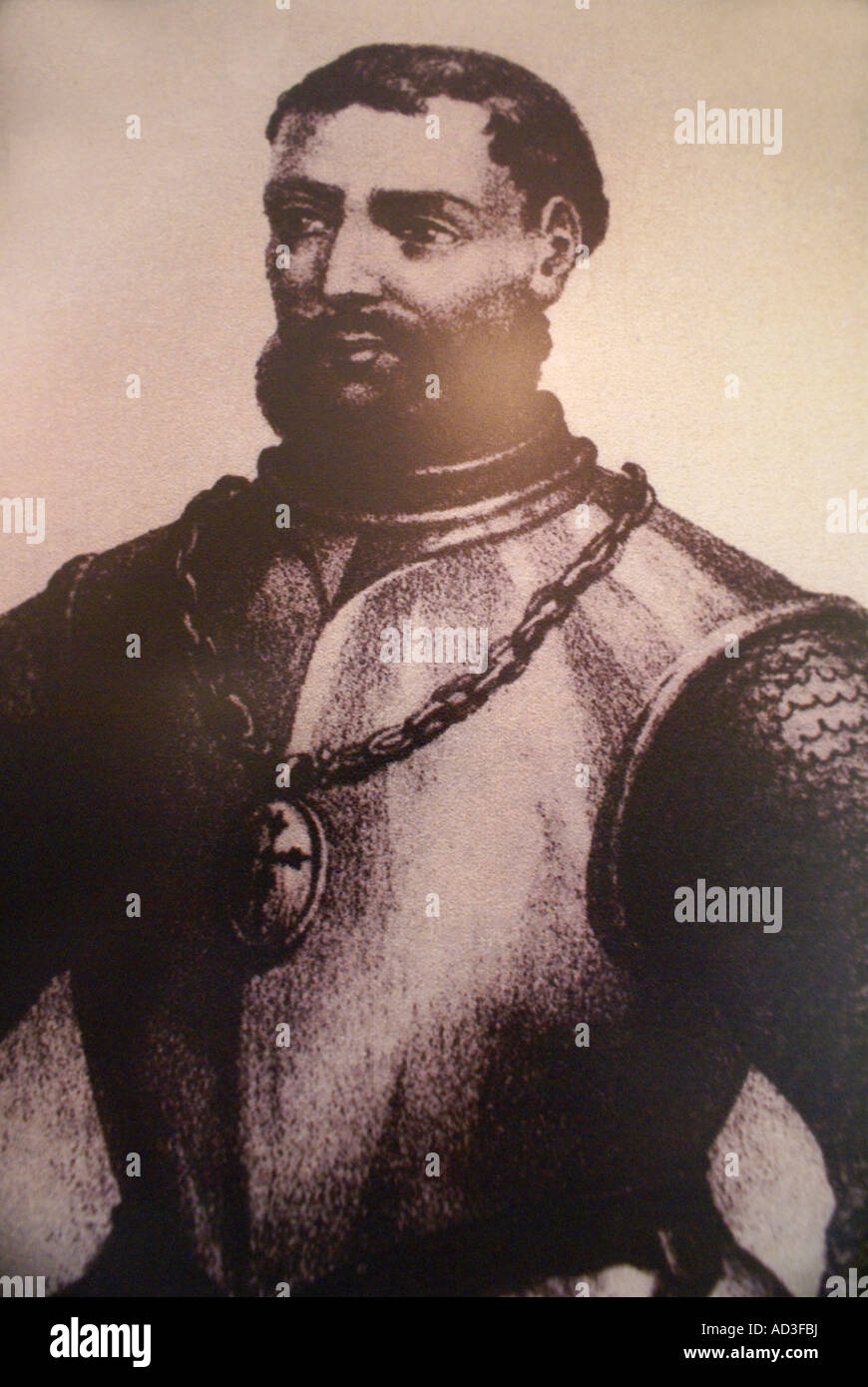 Portrait du conquistador espagnol Hernandez de Cordoba Banque D'Images