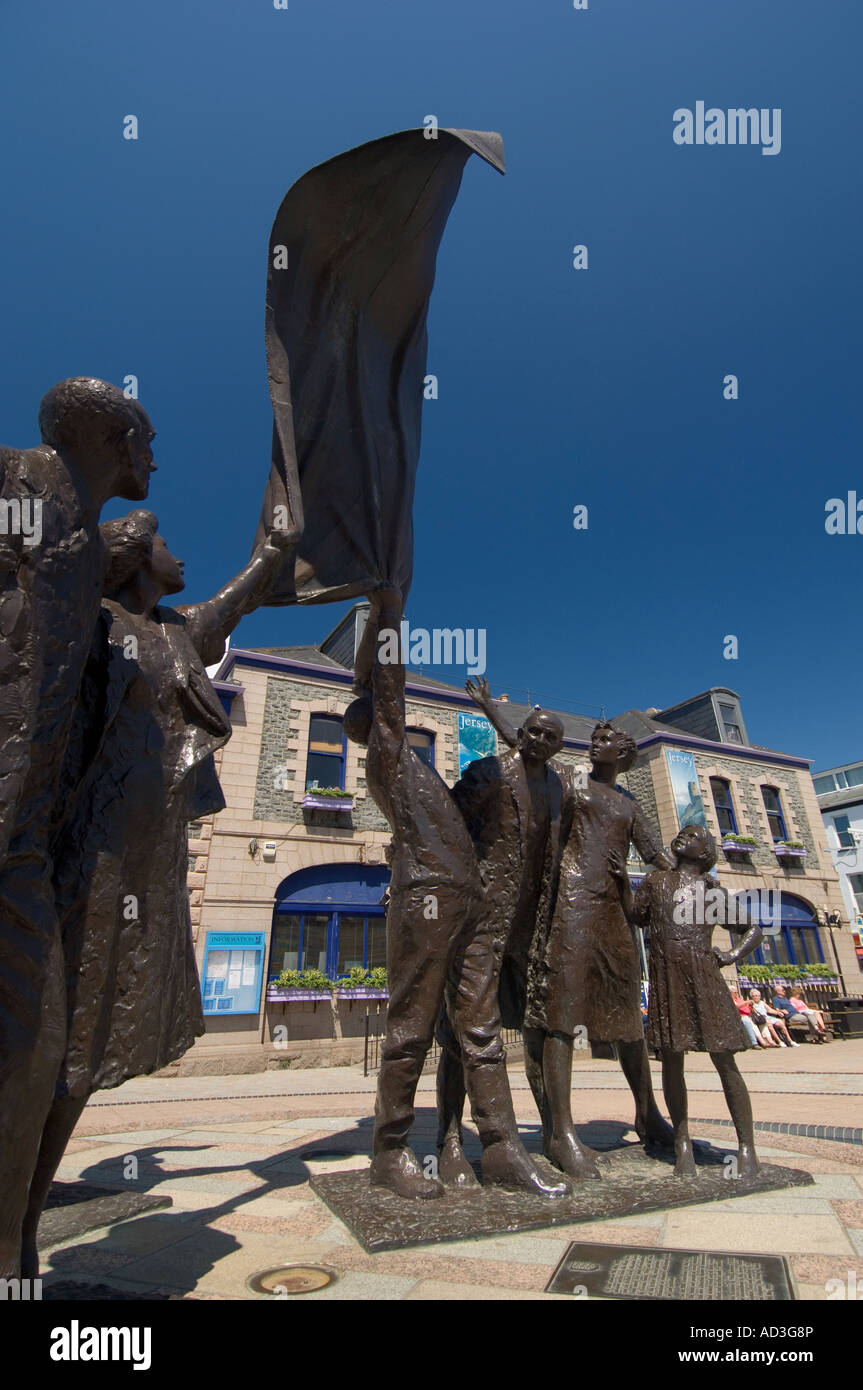 Liberation Square, St Helier, Jersey. Banque D'Images