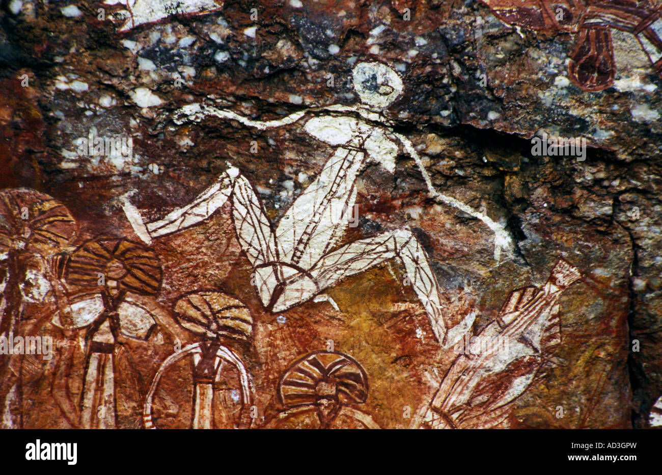 L'art aborigène, ubirr, Kakadu, territoire du Nord, Australie Banque D'Images