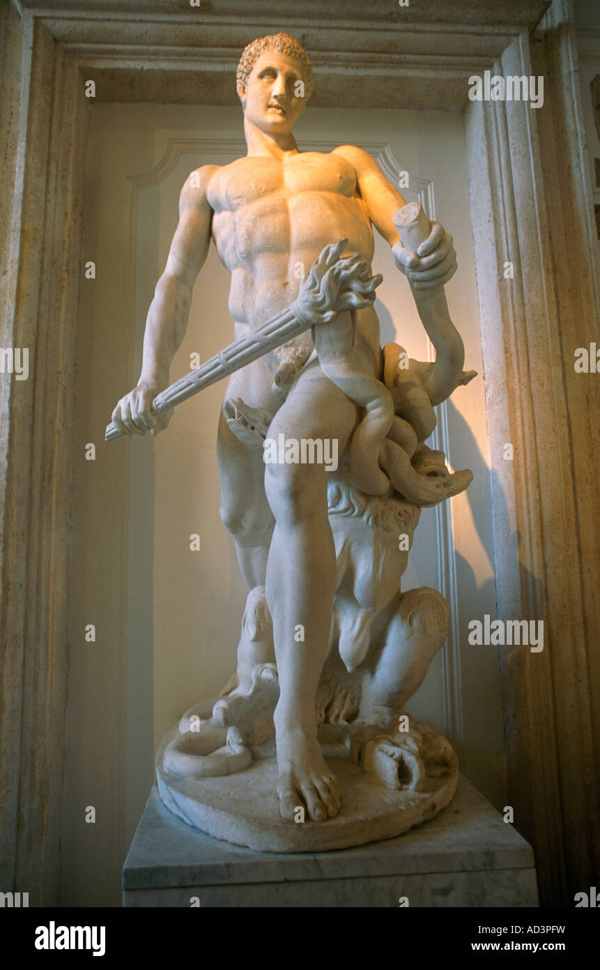 Rome Italie Musée Capitolin 2c annonce Statue colossale Hercules Banque D'Images