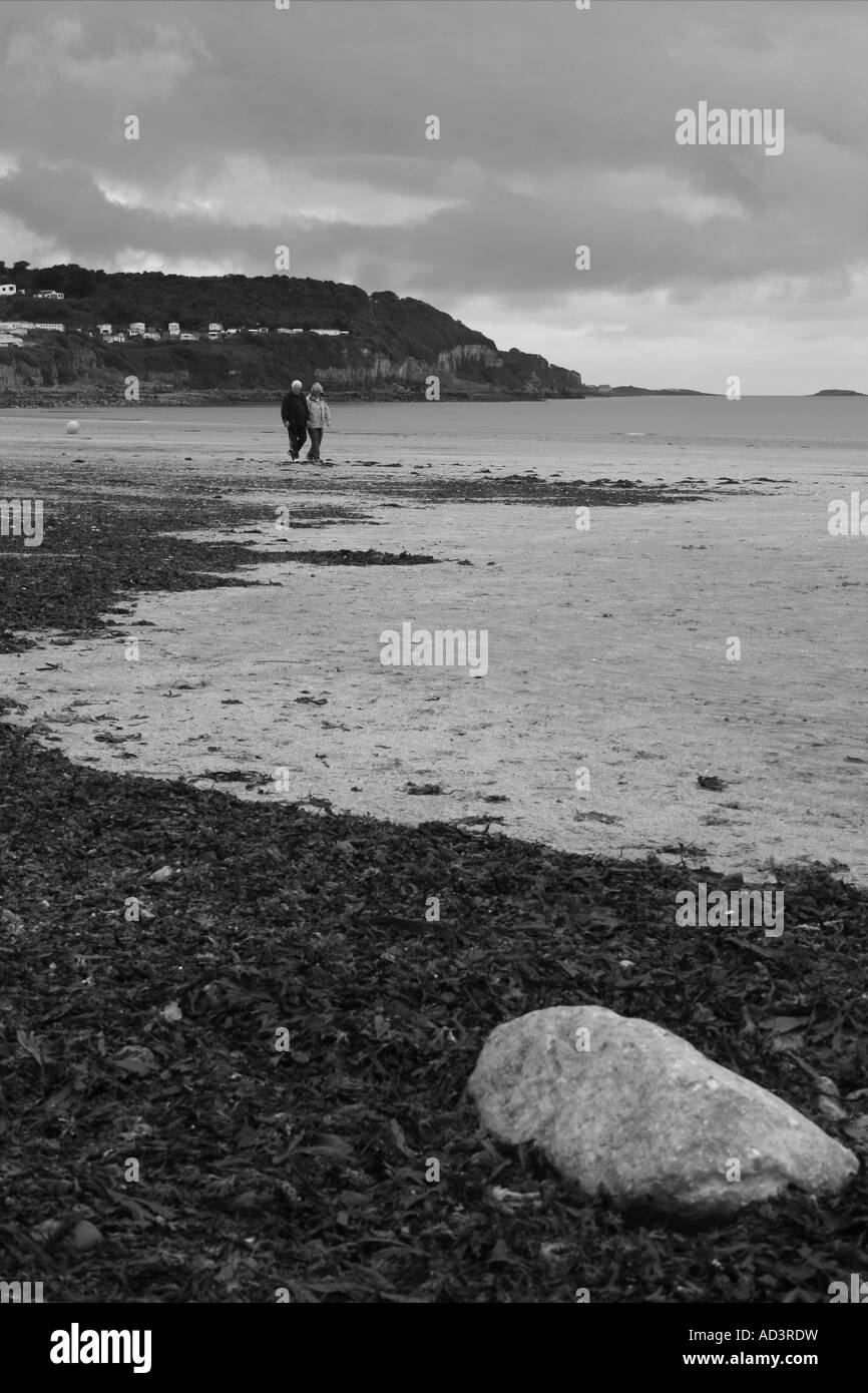 La plage de Benllech sur l'île d'Anglesey, dans le Nord du Pays de Galles Banque D'Images