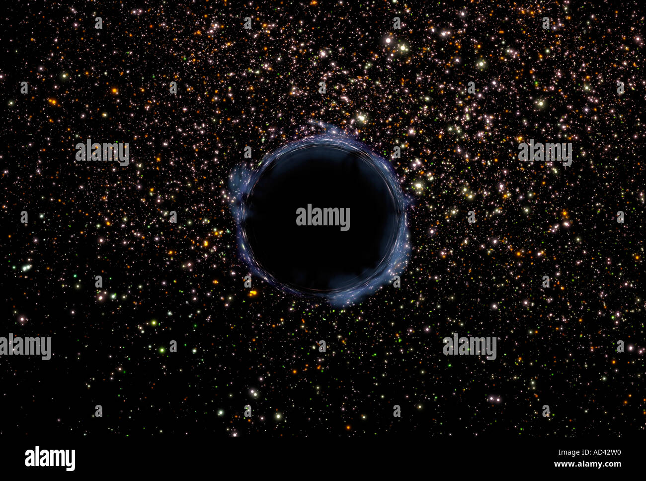 Voir l'artiste d'un trou noir dans un amas globulaire Banque D'Images