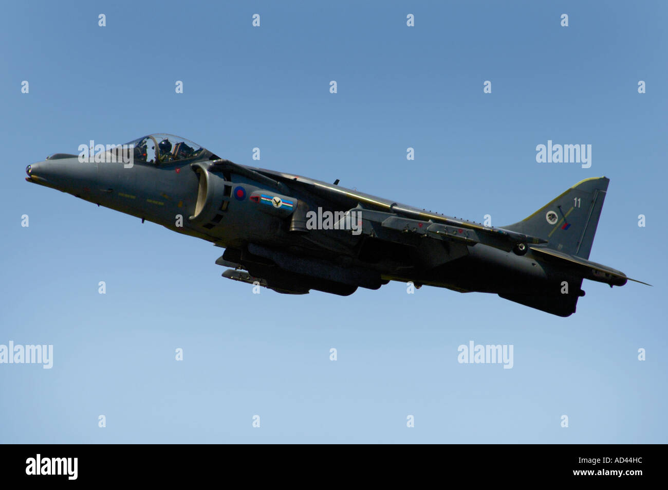 A Harrier Jumpjet en vol. Banque D'Images