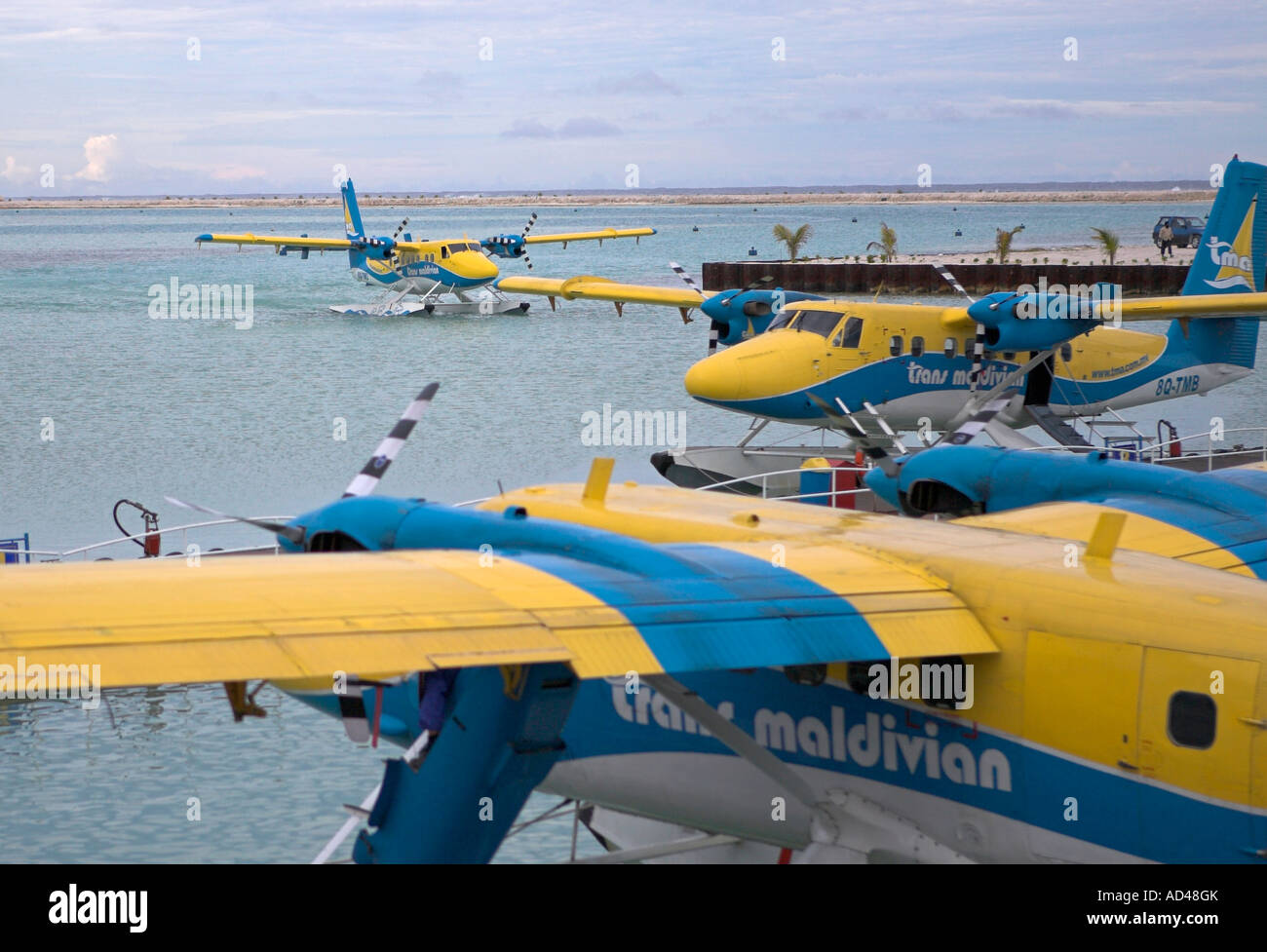 Trans Maldivian Air Taxi, l'aéroport international de Malé, Maldives, l'Asie Banque D'Images