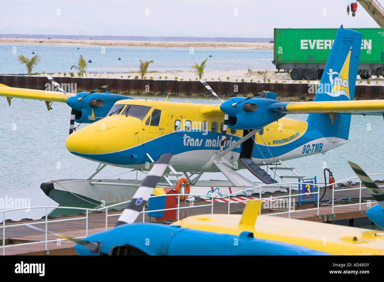 Trans Maldivian Air Taxi, l'aéroport international de Malé, Maldives, l'Asie Banque D'Images