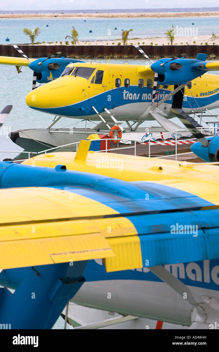 Trans Maldivian Air Taxi, l'aéroport international de Malé, Maldives, l'Asie Banque D'Images