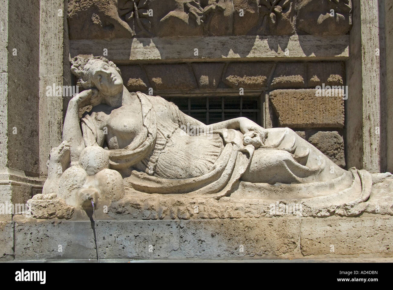 Rome, Latium, Italie. Fontaine Juno - Un des Quattro Fontane (quatre fontaines) Banque D'Images