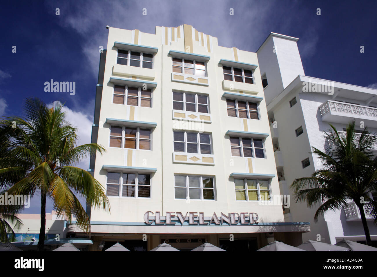 Miami South Beach Art Deco District Clevelander hotel Banque D'Images