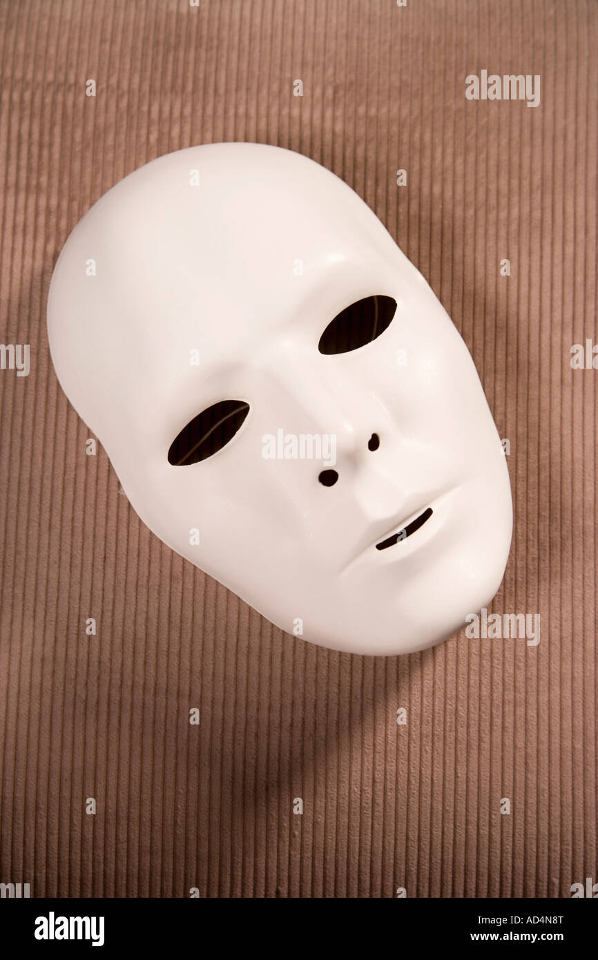 Un masque de théâtre blanc Banque D'Images