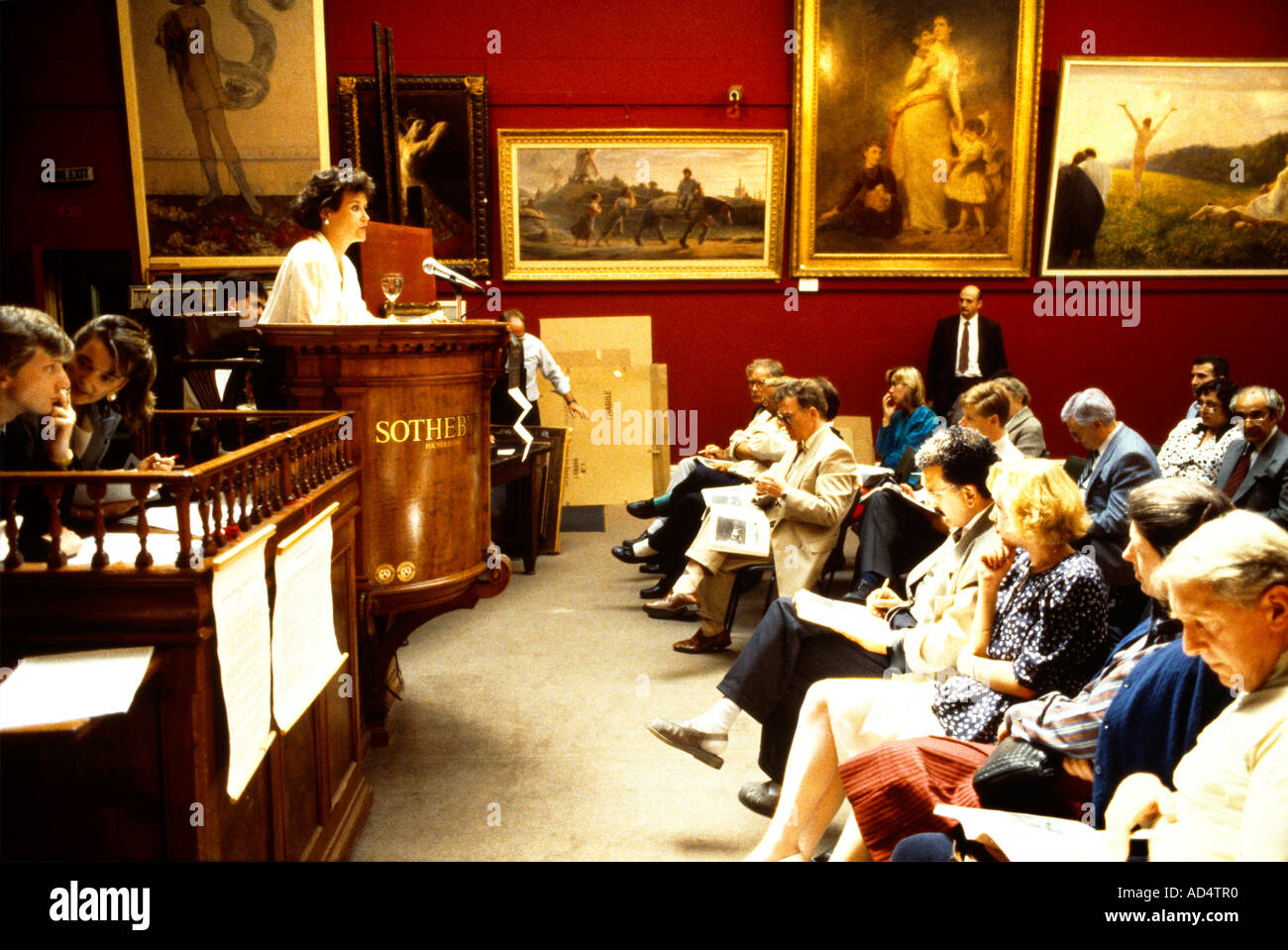 Vente aux enchères à Sothebys Banque D'Images