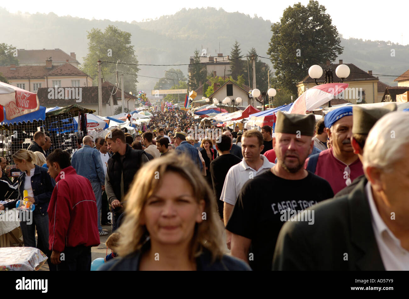 Fanfares balkaniques Guca Festival de musique / Serbie 2005 Banque D'Images
