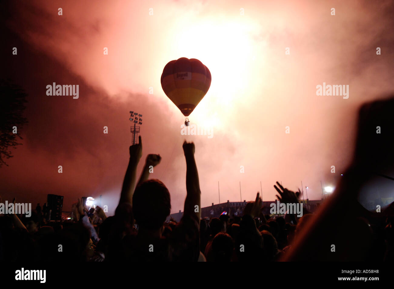 Fanfares balkaniques Guca Festival de musique / Serbie 2005 Banque D'Images