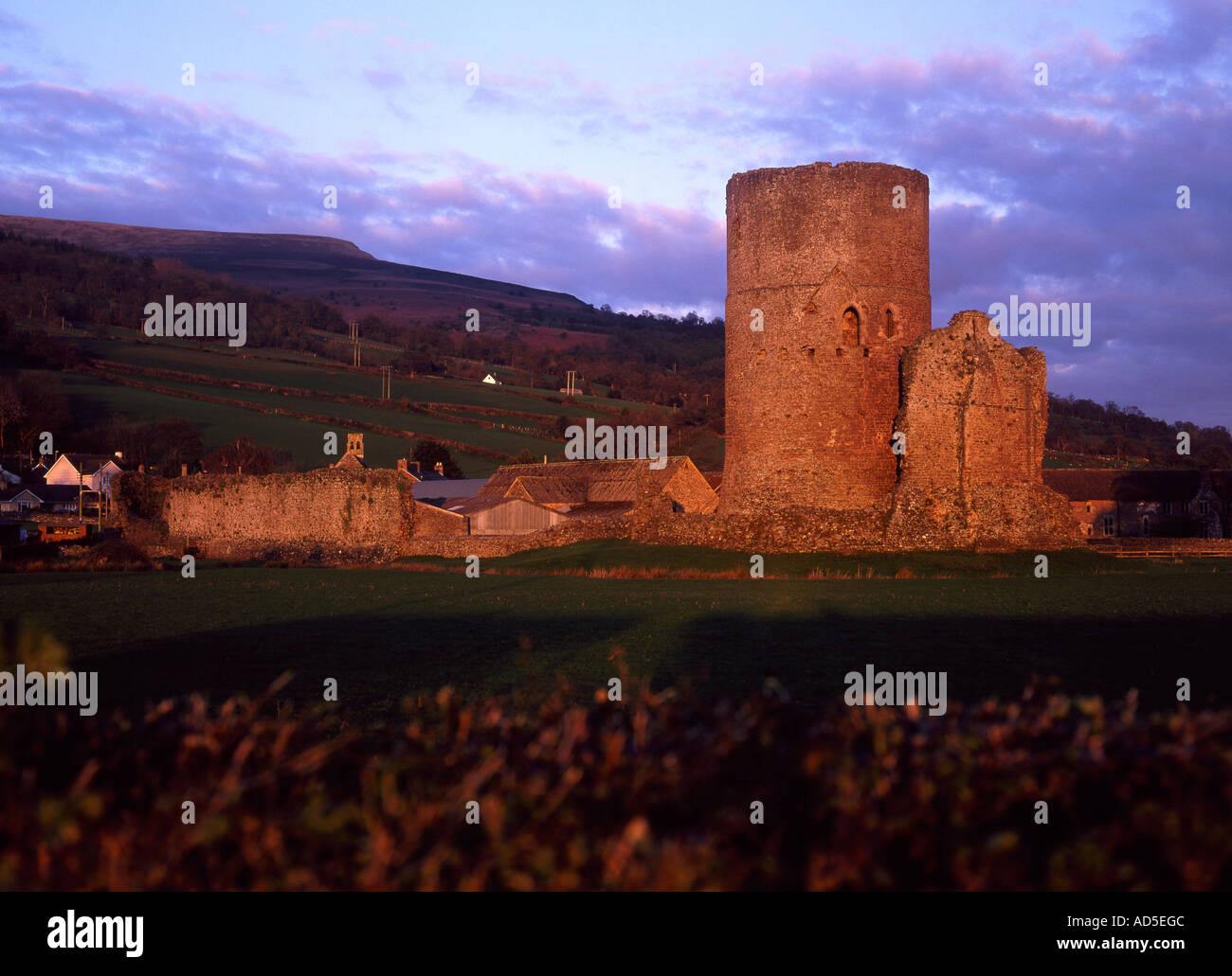 Tretower Powys Castle Brecon Beacons Montagnes Noires South Wales UK Banque D'Images
